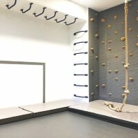 Рукоход на стену или потолок стальной сварной черный/белый 60 см