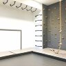 Рукоход на стену или потолок стальной сварной черный/белый 60 см